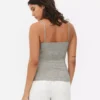 Camisola de alças elástica com decote redondo