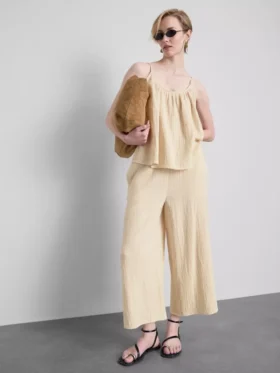 Camisola de alças em algodão puro