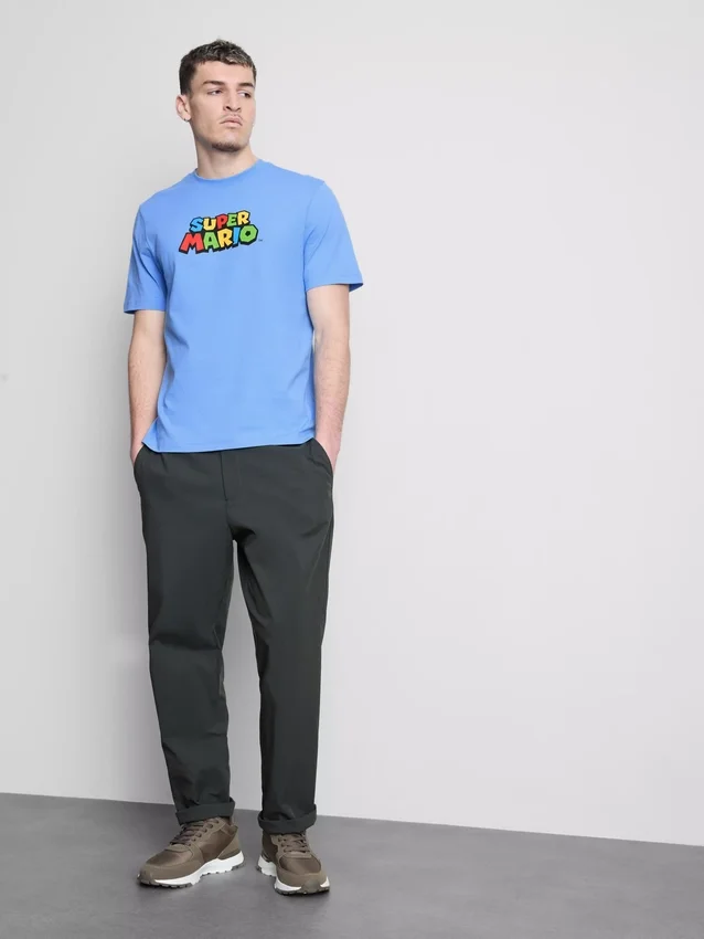 Camisola de algodão com estampado do Super Mario