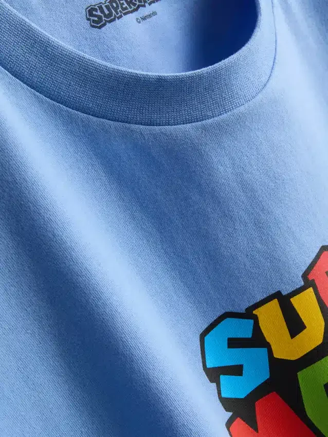 Camisola de algodão com estampado do Super Mario