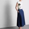 Camisola de algodão com estampado floral
