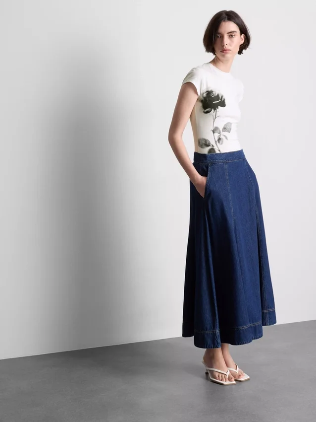 Camisola de algodão com estampado floral