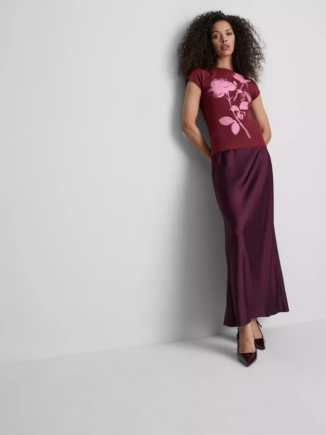 Camisola de algodão com estampado floral