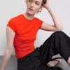 Camisola de algodão com estampado floral
