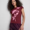 Camisola de algodão com estampado floral