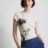 Camisola de algodão com estampado floral