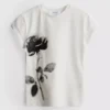 Camisola de algodão com estampado floral