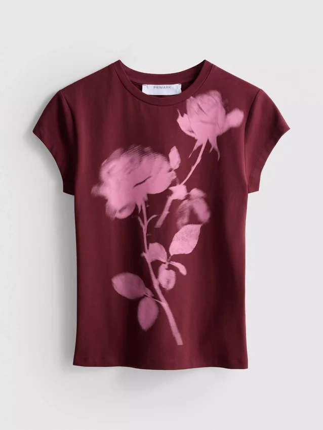 Camisola de algodão com estampado floral