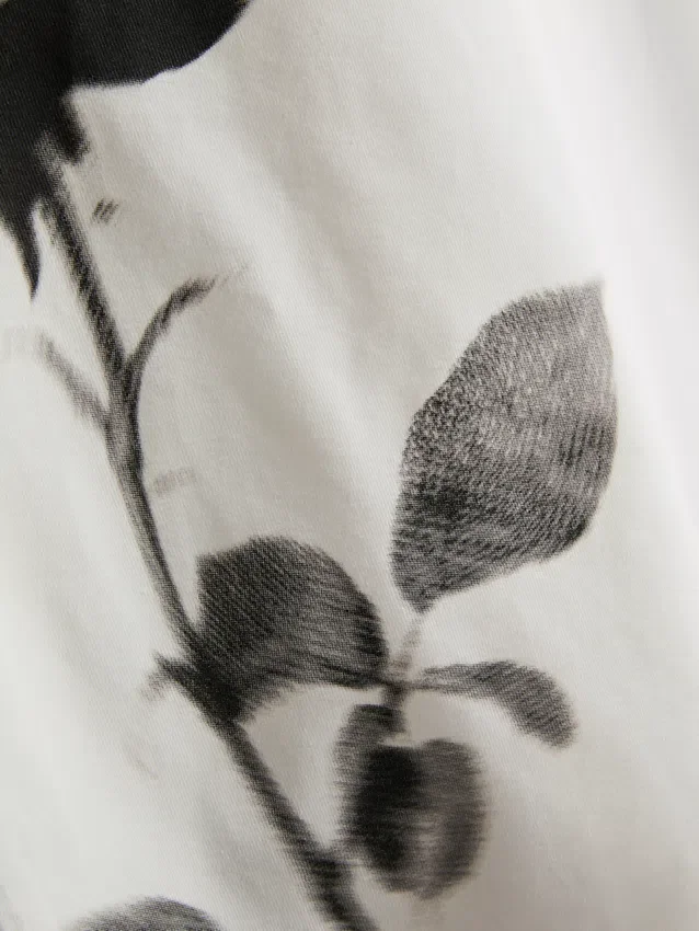 Camisola de algodão com estampado floral