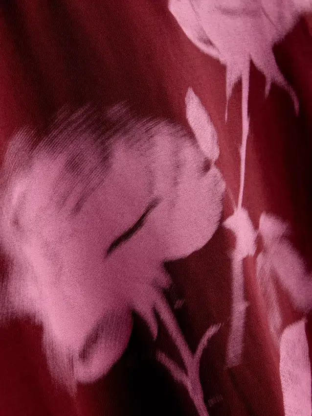 Camisola de algodão com estampado floral