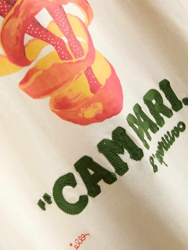 Camisola de algodão com gola redonda Campari