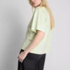 Camisola de algodão com gola redonda e corte largo