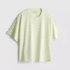 Camisola de algodão com gola redonda e corte largo