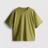 Camisola de algodão com gola redonda e corte largo