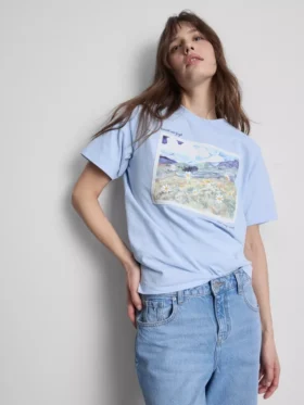 Camisola de algodão com paisagem de Vincent van Gogh
