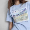Camisola de algodão com paisagem de Vincent van Gogh