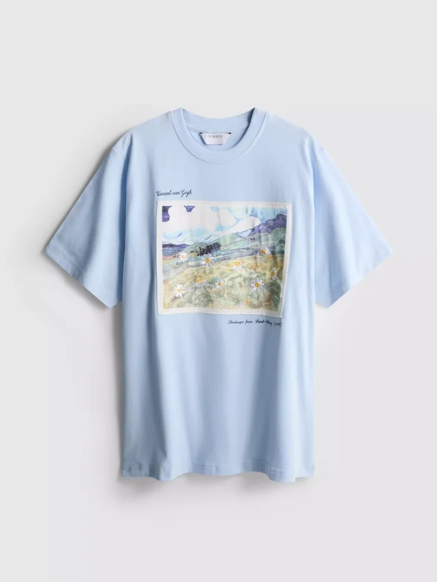 Camisola de algodão com paisagem de Vincent van Gogh