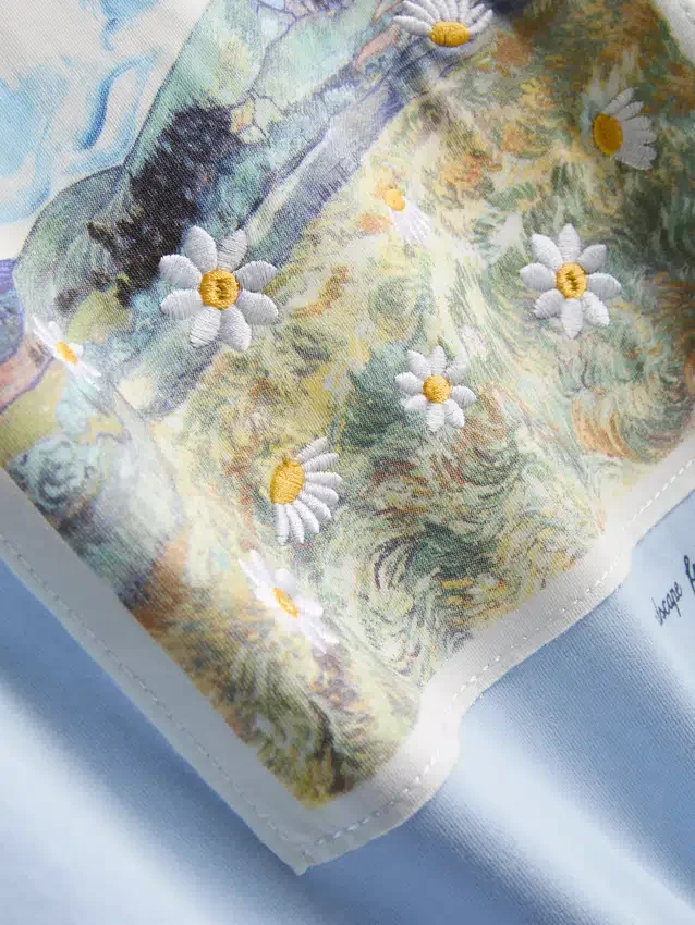 Camisola de algodão com paisagem de Vincent van Gogh