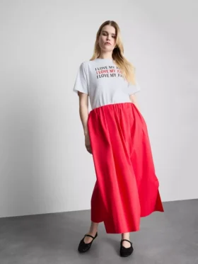 Camisola de algodão com slogan «O Diabo Veste Prada»