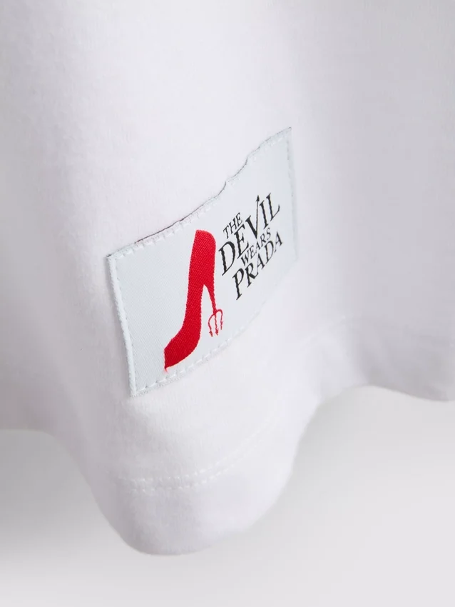 Camisola de algodão com slogan «O Diabo Veste Prada»