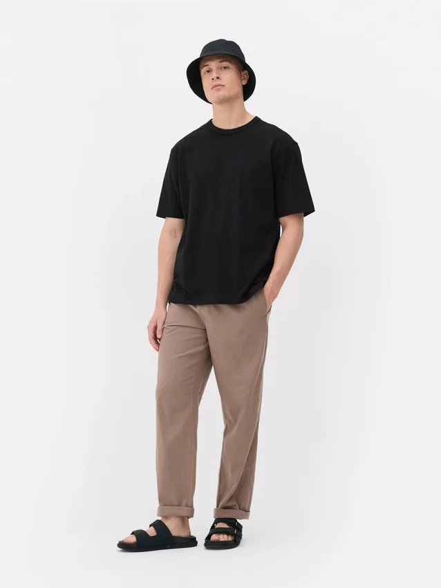 Camisola de algodão de corte descontraído com gola reforçada