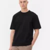 Camisola de algodão de corte descontraído com gola reforçada