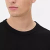 Camisola de algodão de corte descontraído com gola reforçada