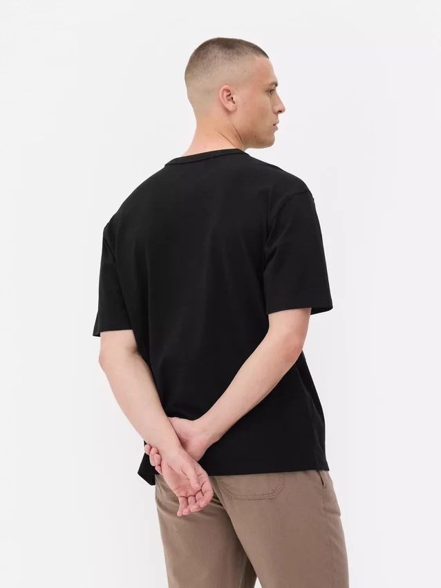 Camisola de algodão de corte descontraído com gola reforçada