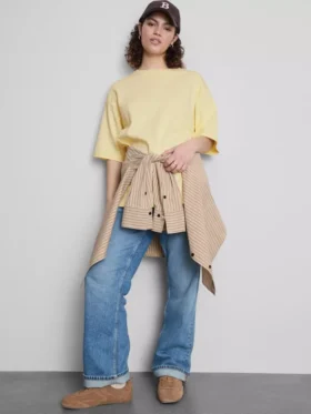Camisola de algodão oversized essencial
