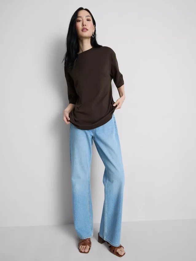 Camisola de algodão oversized essencial