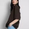 Camisola de algodão oversized essencial
