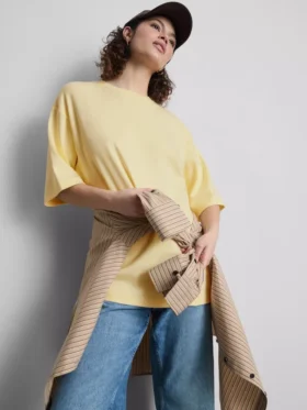 Camisola de algodão oversized essencial