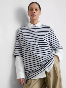Camisola de algodão oversized essencial