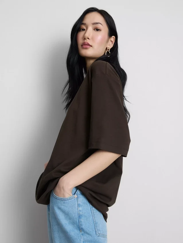 Camisola de algodão oversized essencial