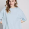 Camisola de algodão oversized essencial