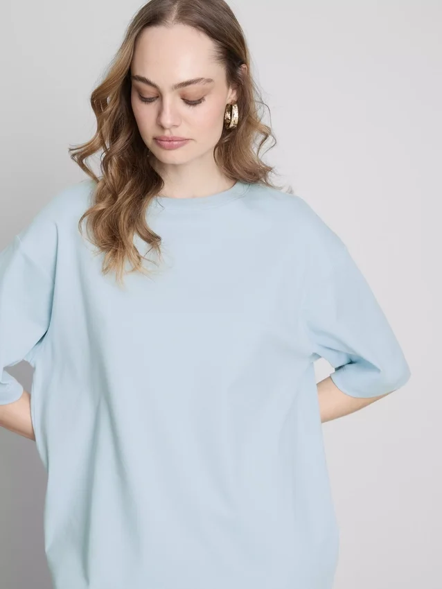 Camisola de algodão oversized essencial