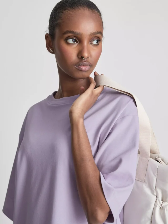 Camisola de algodão oversized essencial