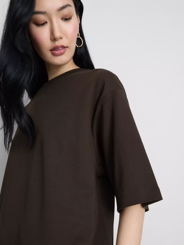 Camisola de algodão oversized essencial