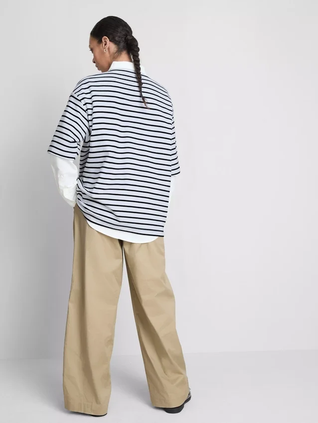 Camisola de algodão oversized essencial
