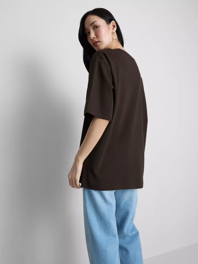 Camisola de algodão oversized essencial