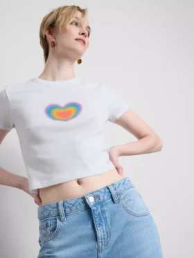 Camisola de bebé com coração «Pride», rica em algodão