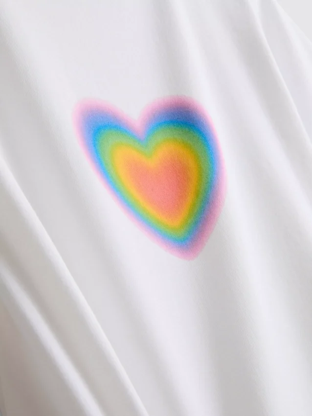 Camisola de bebé com coração «Pride», rica em algodão