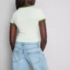 Camisola de bebé em algodão estampado com gola em anel