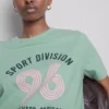 Camisola de calções de manga curta com estampado em algodão