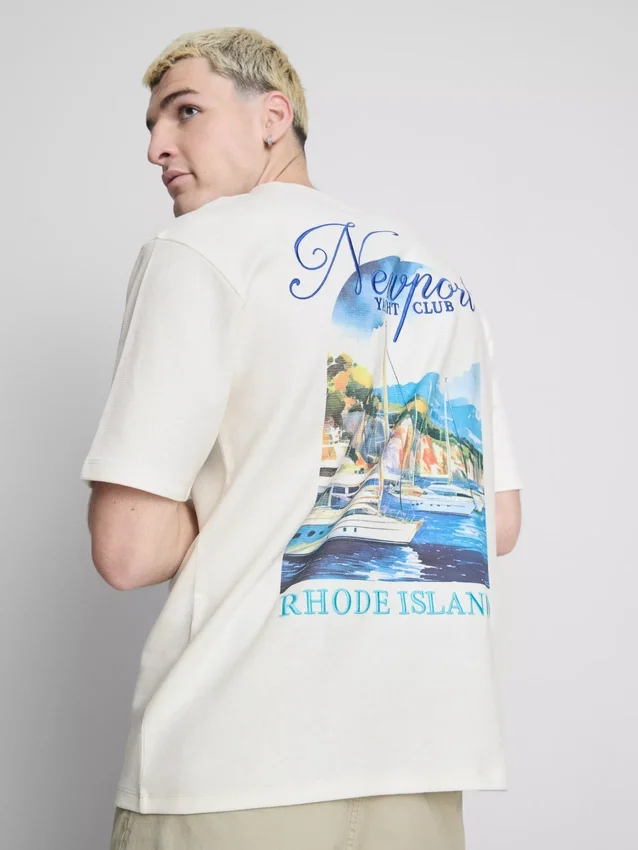 Camisola de calção com tema de clube náutico