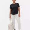 Camisola de desempenho com bainha curva