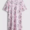 Camisola de dormir em algodão com estampado da Hello Kitty