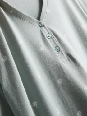Camisola de dormir em algodão estampado
