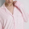 Camisola de dormir estilo boyfriend com padrão floral