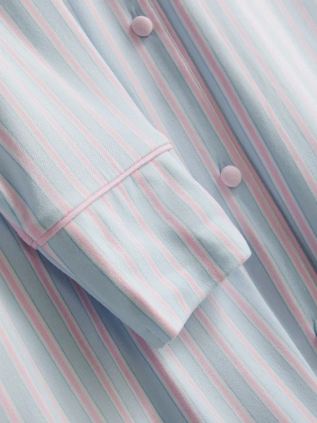 Camisola de dormir oversized estilo «boyfriend» às riscas